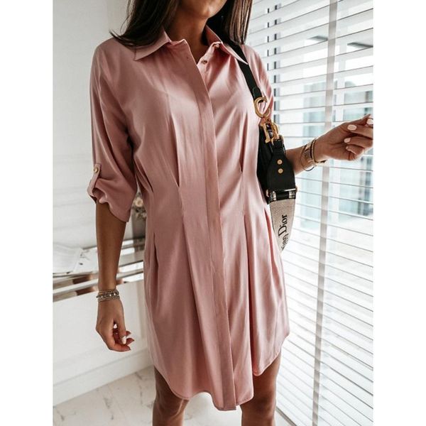ladies fashion shirt classic casual style solid color three quarter sleeve irregular button 2021 summer women's blouses & shirts, White
ladies fashion shirt classic casual style solid color three quarter sleeve irregular button 2021 summer women's blouses & shirts, White