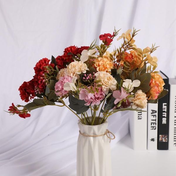decorative flowers & wreaths 1 bouquet silk hydrangeas artificial wedding bride holding fake flower party home crafts
decorative flowers & wreaths 1 bouquet silk hydrangeas artificial wedding bride holding fake flower party home crafts