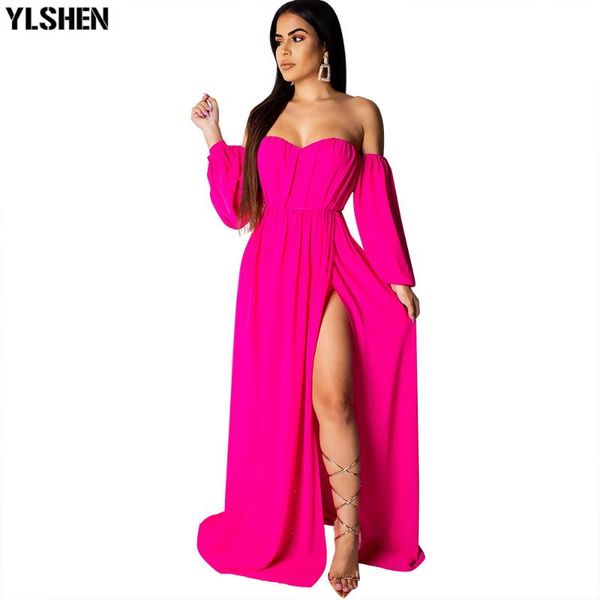casual dresses 2021 women summer dress chiffon off shoulder slash neck long sleeve high side split floor length maxi beach, Black;gray
casual dresses 2021 women summer dress chiffon off shoulder slash neck long sleeve high side split floor length maxi beach, Black;gray