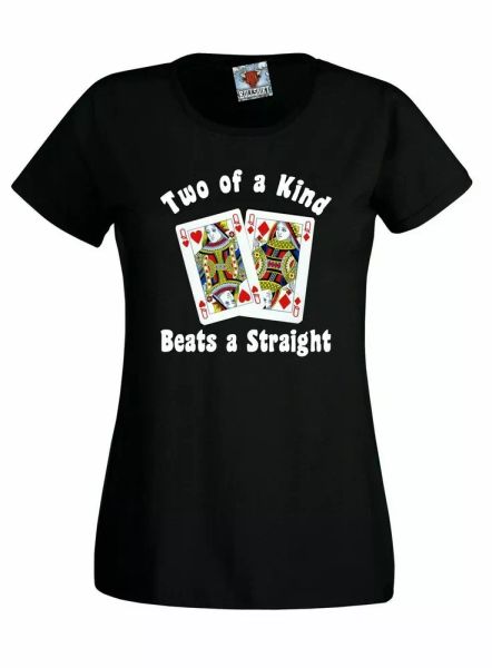 womens two of a kind t-shirt - funny t shirt gay lesbian queens straight joke, White;black
womens two of a kind t-shirt - funny t shirt gay lesbian queens straight joke, White;black