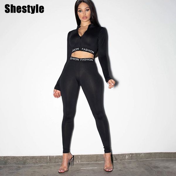 shestyle fashion letter webbing tracksuits women zip up crop leggings casual sportwear 2 two piece sets fitted clothesby a, Black;white
shestyle fashion letter webbing tracksuits women zip up crop leggings casual sportwear 2 two piece sets fitted clothesby a, Black;white