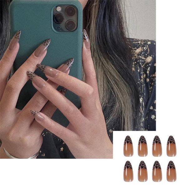 french leopard fake nail light brown wearing patch removable false nails diy art salon 2021, Red;gold
french leopard fake nail light brown wearing patch removable false nails diy art salon 2021, Red;gold