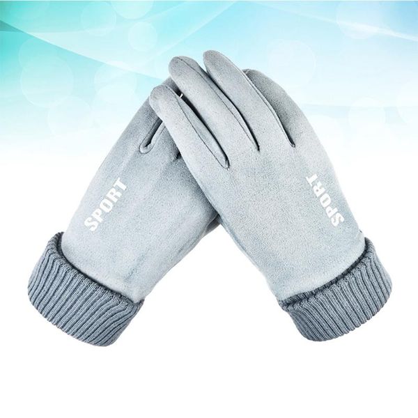 pair winter wind-resistant suede touch screen thicken plush hand protection for riding driving (sky blue) cycling gloves, Black
pair winter wind-resistant suede touch screen thicken plush hand protection for riding driving (sky blue) cycling gloves, Black