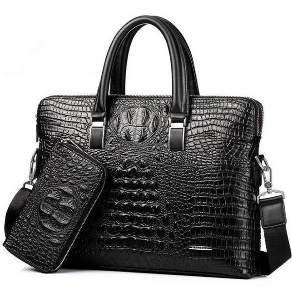briefcases men's bag business handbag pu leather crocodile pattern double zippers fashion briefcase shoulder messenger lap14 inch
briefcases men's bag business handbag pu leather crocodile pattern double zippers fashion briefcase shoulder messenger lap14 inch