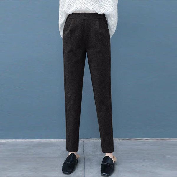 women's pants & capris winter thicken women pencil wool female autumn high waist loose trousers soft good fabric #t1g, Black;white
women's pants & capris winter thicken women pencil wool female autumn high waist loose trousers soft good fabric #t1g, Black;white