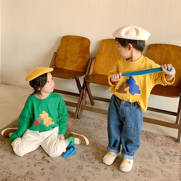 2021 spring new kids boys t shirt cute cartoon bear print long sleeve baby girls t-shirts o-neck cotton childrens t-shirt, White;black
2021 spring new kids boys t shirt cute cartoon bear print long sleeve baby girls t-shirts o-neck cotton childrens t-shirt, White;black