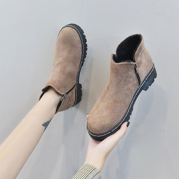 boots 2021 leather women's winter black plus velvet thick warm shoes suede booties with bottom side zipper w20-73
boots 2021 leather women's winter black plus velvet thick warm shoes suede booties with bottom side zipper w20-73