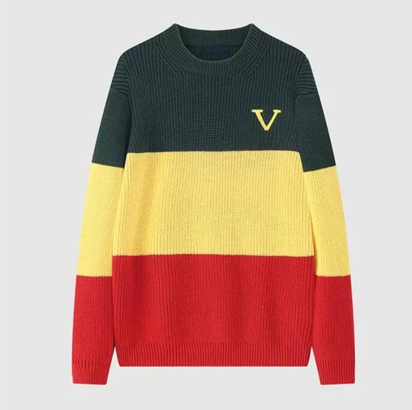 women's sweatshirts brand traffic light three-color design embroidered letter v sweater, multi-color knitted men and women outdoor coup, Black
women's sweatshirts brand traffic light three-color design embroidered letter v sweater, multi-color knitted men and women outdoor coup, Black