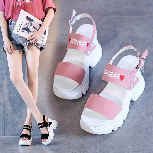 sandals thick soled fairy fashion in 2021 summer slope heel inner heightening sports daddy roman brand, Black
sandals thick soled fairy fashion in 2021 summer slope heel inner heightening sports daddy roman brand, Black