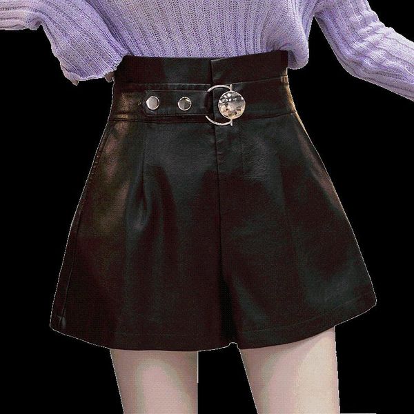 women's shorts ins chic korean european high waist irregular faux pu leather for women punk circle belt zipper bottom ladies a-line, White;black
women's shorts ins chic korean european high waist irregular faux pu leather for women punk circle belt zipper bottom ladies a-line, White;black