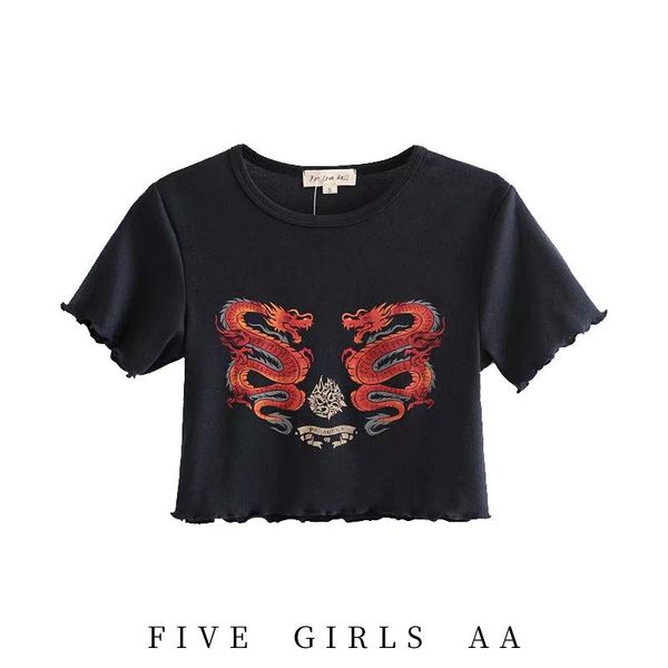 women's t-shirt dragon short street t shirt printed cotton bodysuit harajuku vintage women corset koszulki damskie bh50ts, White
women's t-shirt dragon short street t shirt printed cotton bodysuit harajuku vintage women corset koszulki damskie bh50ts, White