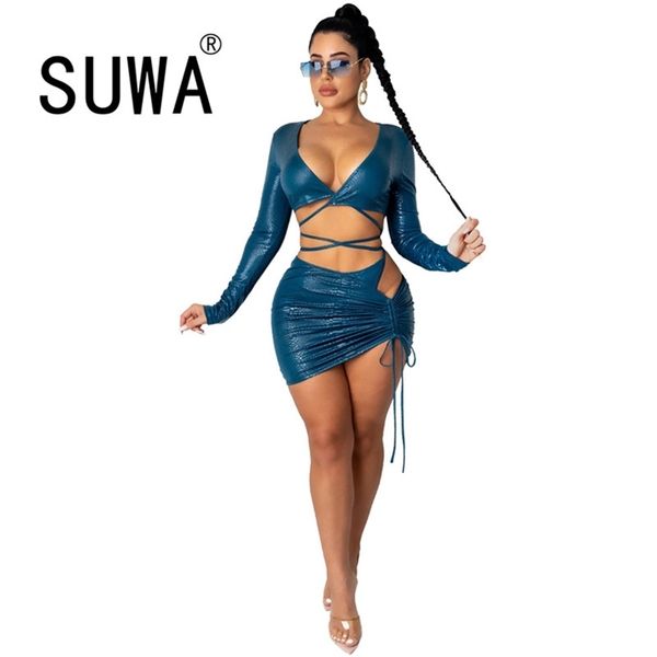 party and wedding women sets with skirt deep v neck long sleeve crop tunic bodycon mini bandage dress est 210525, White
party and wedding women sets with skirt deep v neck long sleeve crop tunic bodycon mini bandage dress est 210525, White