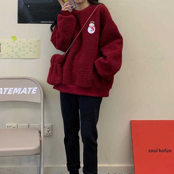 women's hoodies & sweatshirts 2021 fashion christmas womens drop sholder lamb wool cute o-neck coats ladies winter send a bag warm pul, Black
women's hoodies & sweatshirts 2021 fashion christmas womens drop sholder lamb wool cute o-neck coats ladies winter send a bag warm pul, Black