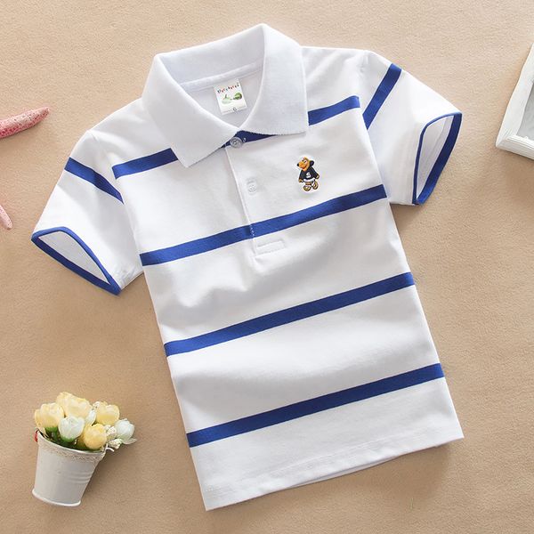 children clothing 2021 new kids cotton stripe t-shirt short sleeve lapel toddler boys casual style outfit wear 2-8 years, White;black
children clothing 2021 new kids cotton stripe t-shirt short sleeve lapel toddler boys casual style outfit wear 2-8 years, White;black