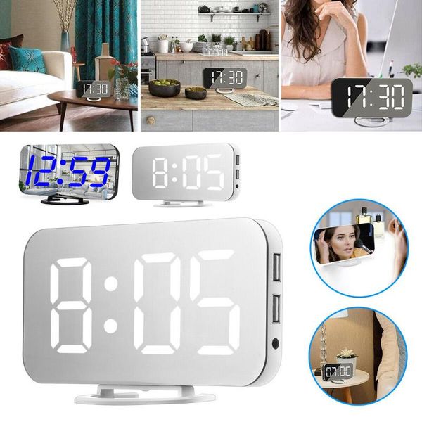 desk & table clocks led mirror digital alarm clock backlight touch snooze dual usb charge wall modern electronic christmas
desk & table clocks led mirror digital alarm clock backlight touch snooze dual usb charge wall modern electronic christmas