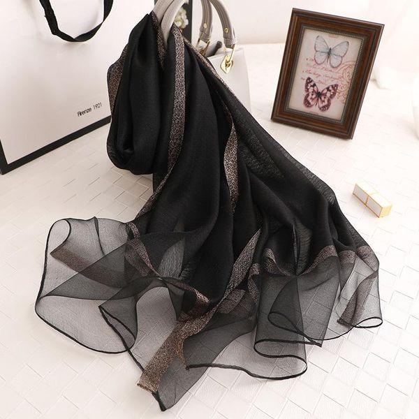 scarves autumn hijab sunscreen silk scarf korean headscarf pure color acrylic shawl women long gauze scarfs gold sequins ins, Blue;gray
scarves autumn hijab sunscreen silk scarf korean headscarf pure color acrylic shawl women long gauze scarfs gold sequins ins, Blue;gray