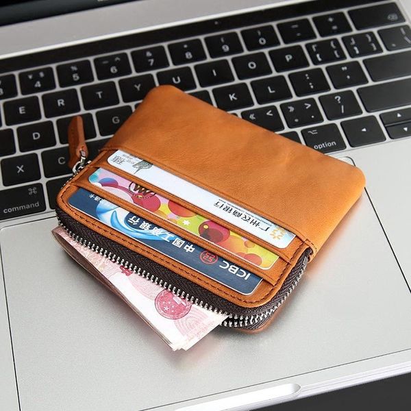 100% genuine leather wallet for men women vintage cowhide short small zipper slim wallets coin purse with card holder pocket, Red;black
100% genuine leather wallet for men women vintage cowhide short small zipper slim wallets coin purse with card holder pocket, Red;black