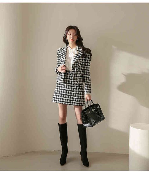 two piece dress zawfl - women's plaid suit, pocket jacket and mini skirt with buttons, 2-piece set, autumn winter 2021, White
two piece dress zawfl - women's plaid suit, pocket jacket and mini skirt with buttons, 2-piece set, autumn winter 2021, White