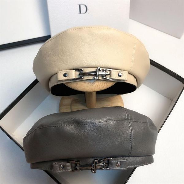beanies women pu beret cap autumn winter fashion metal buckle painter hat, adjustable size
beanies women pu beret cap autumn winter fashion metal buckle painter hat, adjustable size