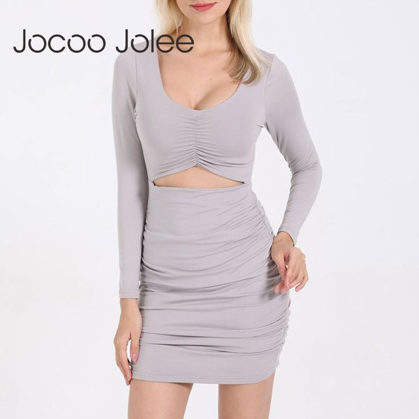 women long sleeve hollow out bodycon dress elegant v neck sheath ruched mini solid slim es europe 210428, Black;gray
women long sleeve hollow out bodycon dress elegant v neck sheath ruched mini solid slim es europe 210428, Black;gray