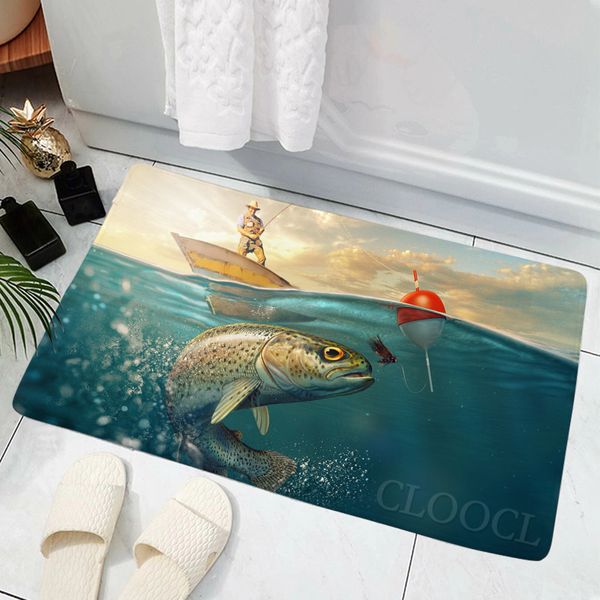 cloocl fishing doormat carpets 3d graphic please remember pike fish indoor outdoor porch non-slip kitchen mats
cloocl fishing doormat carpets 3d graphic please remember pike fish indoor outdoor porch non-slip kitchen mats
