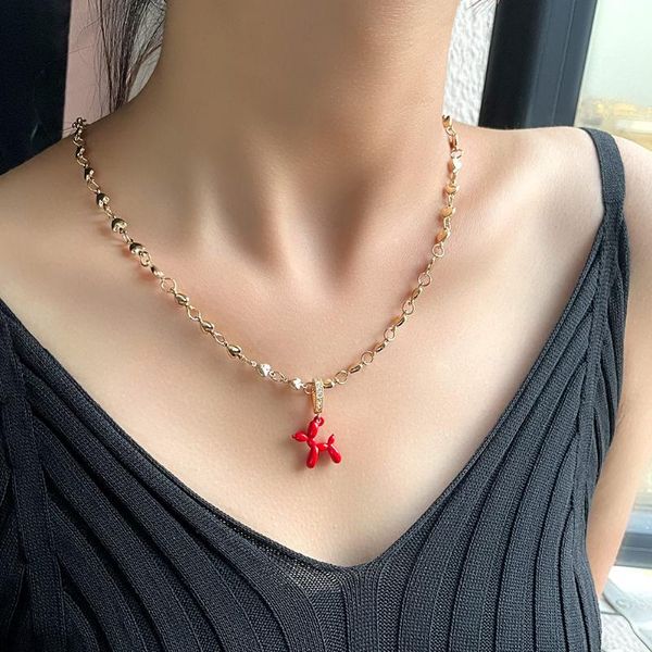 chains 2021 korea candy color enamel balloon dog pet zircon charm heart chain necklace for women cute animal clavicle jewelry, Silver
chains 2021 korea candy color enamel balloon dog pet zircon charm heart chain necklace for women cute animal clavicle jewelry, Silver