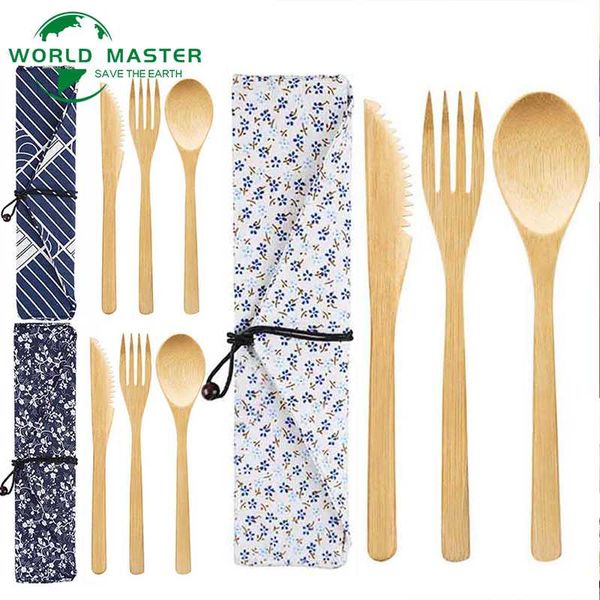3pcs/set portable eco-friendly tableware bamboo cutlery set with spoon fork knife travel dinnerware suit cloth bag chopsticks
3pcs/set portable eco-friendly tableware bamboo cutlery set with spoon fork knife travel dinnerware suit cloth bag chopsticks