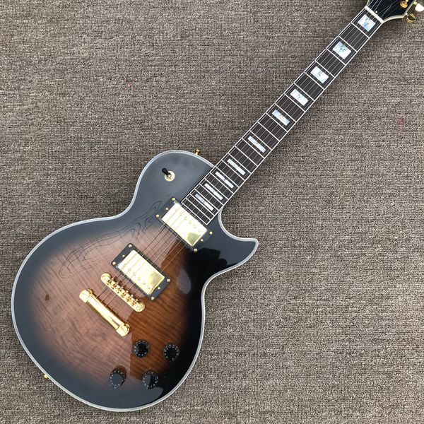 rosewood fingerboard electric guitar, abalone inlaid, flame maple solid mahogany body electric guitar
rosewood fingerboard electric guitar, abalone inlaid, flame maple solid mahogany body electric guitar
