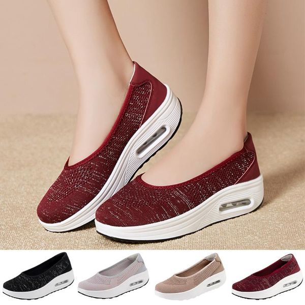 dress shoes women fashion casual mesh breathable slip on wedges thick bottom work female soft sneakers m50#, Black
dress shoes women fashion casual mesh breathable slip on wedges thick bottom work female soft sneakers m50#, Black