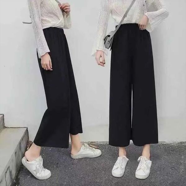 wide leg summer loose women pant casual slim high waist versatile black capris straight sweat, Black;white
wide leg summer loose women pant casual slim high waist versatile black capris straight sweat, Black;white