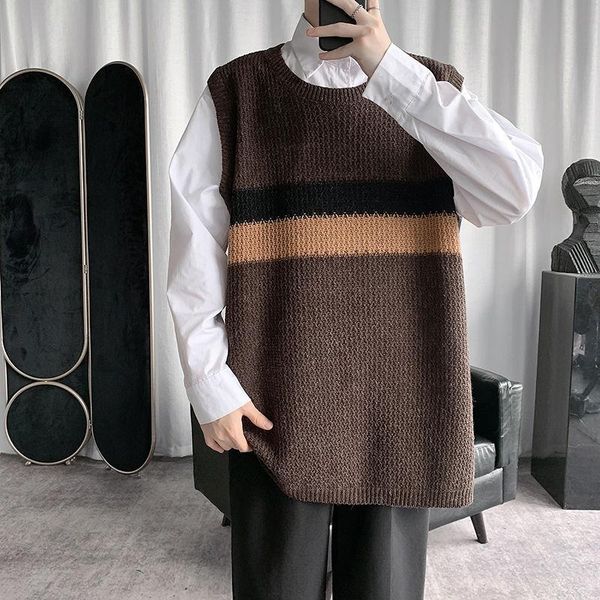 men's vests autumn sweater vest warm fashion hit color o-neck knitted pullover men loose korean clothes mens knitting sweaters, Black;white
men's vests autumn sweater vest warm fashion hit color o-neck knitted pullover men loose korean clothes mens knitting sweaters, Black;white