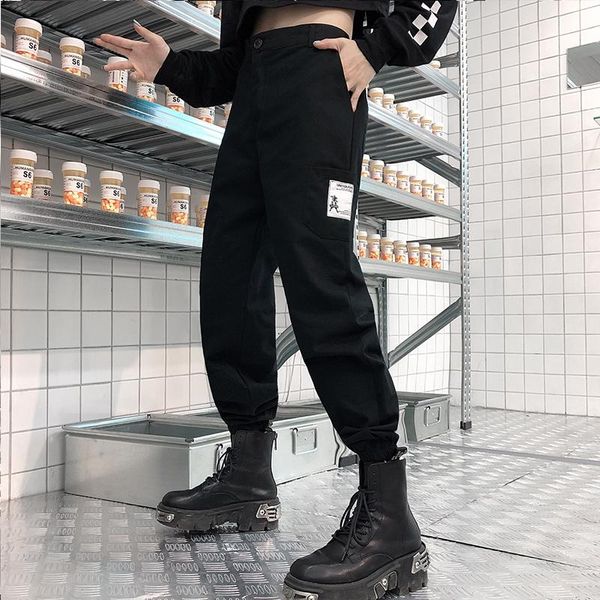 overalls women's thin high-waisted black pants loose spring and autumn harajuku streetwear cargo korean ankle-length & capris, Black;white
overalls women's thin high-waisted black pants loose spring and autumn harajuku streetwear cargo korean ankle-length & capris, Black;white