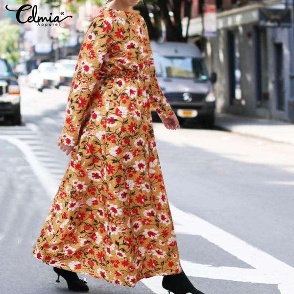 casual dresses celmia 2021 fashion women v-neck pleated maxi long dress autumn sleeve floral printed shirt oversized, Black;gray
casual dresses celmia 2021 fashion women v-neck pleated maxi long dress autumn sleeve floral printed shirt oversized, Black;gray