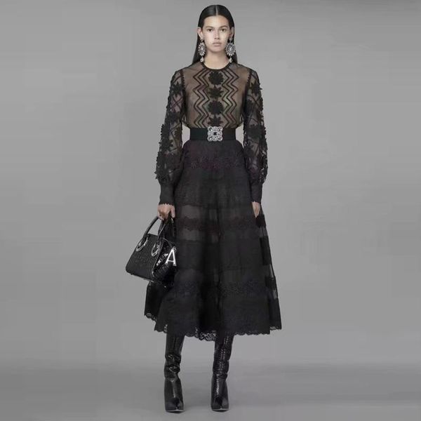 casual dresses long dress spring autumn women's kogen yarn embroidery lace vintage elegant gorgeous fashion party, Black;gray
casual dresses long dress spring autumn women's kogen yarn embroidery lace vintage elegant gorgeous fashion party, Black;gray