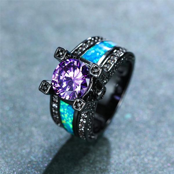wedding rings boho female blue opal stone ring purple round crystal engagement vintage fashion black gold for women jewelry, Slivery;golden
wedding rings boho female blue opal stone ring purple round crystal engagement vintage fashion black gold for women jewelry, Slivery;golden