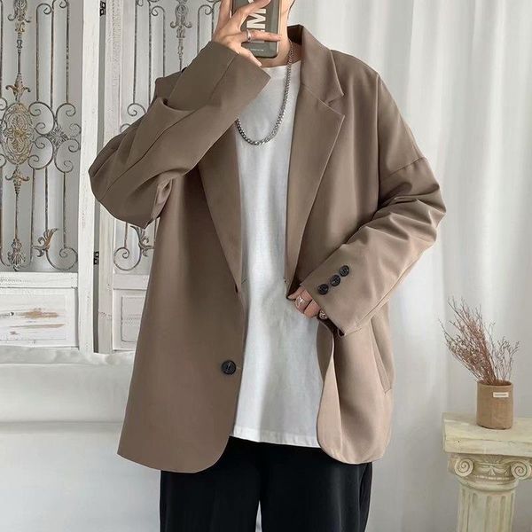 men's suits & blazers autumn black/brown blazer fashion formal society mens suit jacket korean loose casual dress men coat m-2xl, White;black
men's suits & blazers autumn black/brown blazer fashion formal society mens suit jacket korean loose casual dress men coat m-2xl, White;black