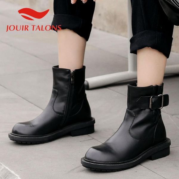 boots jouir talons female shoes cow leather round toe buckles zip solid low heels ankle woman, Black
boots jouir talons female shoes cow leather round toe buckles zip solid low heels ankle woman, Black