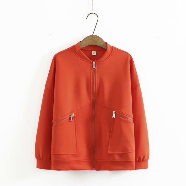 women's jackets plus size stand collar zipper pocket women coat 2021 casual spring autumn baseball jacket purple black orange, Black;brown
women's jackets plus size stand collar zipper pocket women coat 2021 casual spring autumn baseball jacket purple black orange, Black;brown
