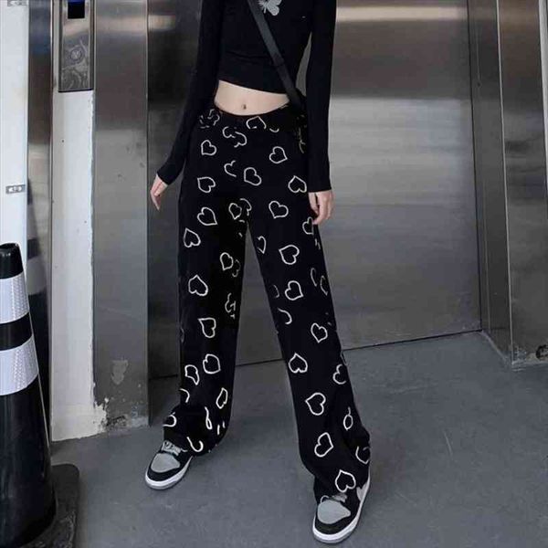 harajuku heart print womens pants street style trousers for female summer loose elastic waist high waisted pants korean fashion, Black;white
harajuku heart print womens pants street style trousers for female summer loose elastic waist high waisted pants korean fashion, Black;white