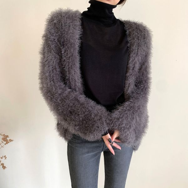 tees korean chic fall winter woemn vintage loose sweater, solid stuffed color warm sleeve cardigan s 3z0w, White
tees korean chic fall winter woemn vintage loose sweater, solid stuffed color warm sleeve cardigan s 3z0w, White