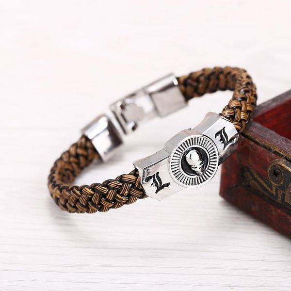 charm bracelets anime death note 1 bracelet brown woven rape men jewelry boy gift cosplay bangles, Golden;silver
charm bracelets anime death note 1 bracelet brown woven rape men jewelry boy gift cosplay bangles, Golden;silver