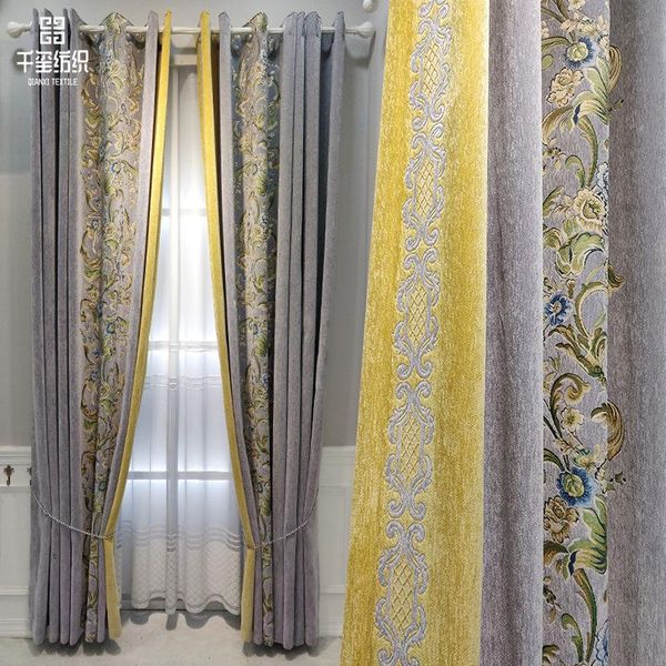 custom european-style chenille jacquard curtains modern minimalist for living room bedroom study stitching thick tulle curtain & drapes
custom european-style chenille jacquard curtains modern minimalist for living room bedroom study stitching thick tulle curtain & drapes