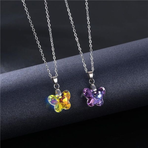chains fashion crystal necklace butterfly pendants stainless steel chain accessories female party jewelry wedding gifts, Silver
chains fashion crystal necklace butterfly pendants stainless steel chain accessories female party jewelry wedding gifts, Silver