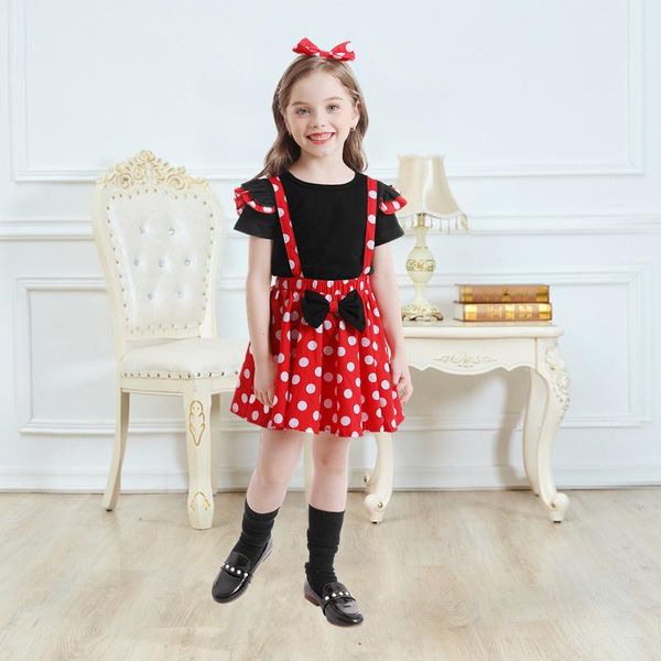 clothing sets summer girls suspender skirt + cotton t-shirt headband 3pcs girl party clothes polka dots mouse princess birthday costume, White
clothing sets summer girls suspender skirt + cotton t-shirt headband 3pcs girl party clothes polka dots mouse princess birthday costume, White
