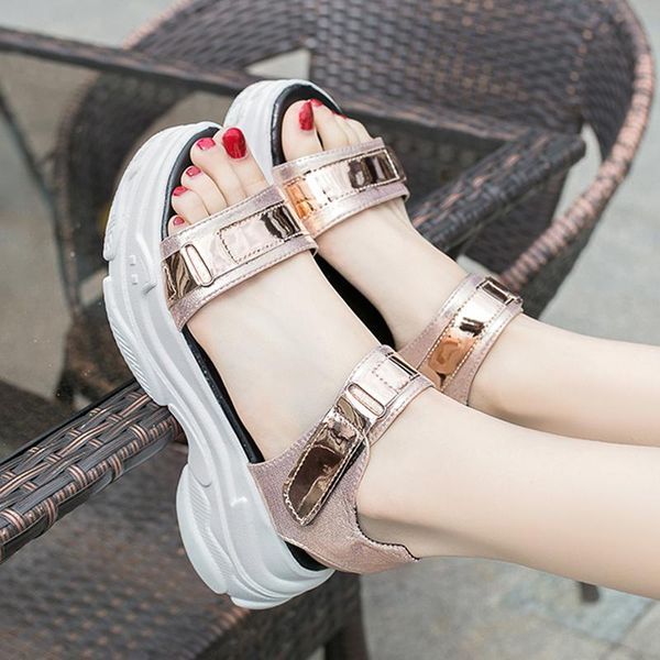 fashion women sandals sequined upper convenient increase 6cm open-toed casual motion platform shoes sandal, Black
fashion women sandals sequined upper convenient increase 6cm open-toed casual motion platform shoes sandal, Black