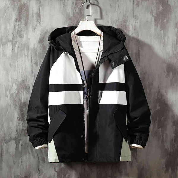 men's jackets 2021 new hooded bomber street style patchwork windbreaker korean fashion autumn clothing trq9, Black;brown
men's jackets 2021 new hooded bomber street style patchwork windbreaker korean fashion autumn clothing trq9, Black;brown