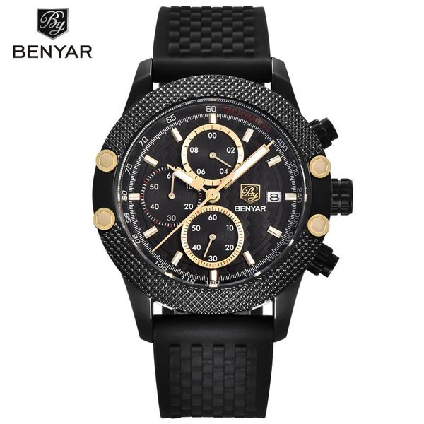 wristwatches benyar by 5109 brand sport chronograph fashion watches men mesh &band waterproof luxury quartz, Slivery;brown
wristwatches benyar by 5109 brand sport chronograph fashion watches men mesh &band waterproof luxury quartz, Slivery;brown
