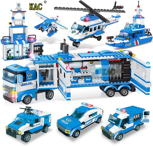 KAC 1039PCS City Police City Station Building Set 8 in 1 Mobile Command Center Building Toy with Cop Car & Helicopter
KAC 1039PCS City Police City Station Building Set 8 in 1 Mobile Command Center Building Toy with Cop Car & Helicopter