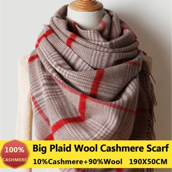 scarves winter plaid cashmere wool scarf women thicken warm shawl and wraps ladies echarpe pashmina with tassel foulard, Blue;gray 
scarves winter plaid cashmere wool scarf women thicken warm shawl and wraps ladies echarpe pashmina with tassel foulard, Blue;gray