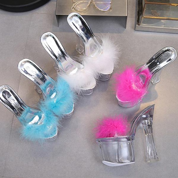 summer women 17cm high heels 8cm platform fur sandals slides crystal wedge luxury block slippers plus size fetish prom shoe, Black
summer women 17cm high heels 8cm platform fur sandals slides crystal wedge luxury block slippers plus size fetish prom shoe, Black